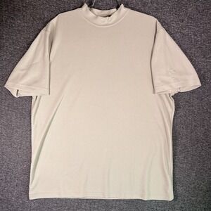 PGA Tour Shirts Mens Sz 3XL Beige Short Sleeve Performance PullOver Golf Outdoor